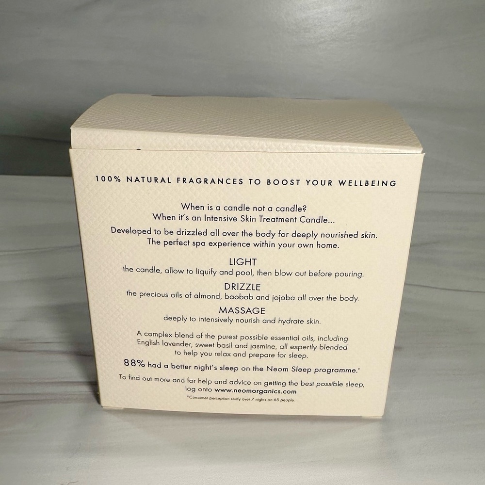 NEW ๐ NEOM Wellbeing Perfect Night's Sleep Skin Treatment Body Oil Candle - Picture 3 of 4
